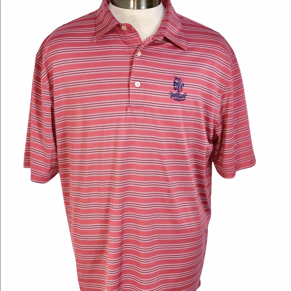 St. Andrews Old Course Greg Norman Stripe Golf Shirt XL
